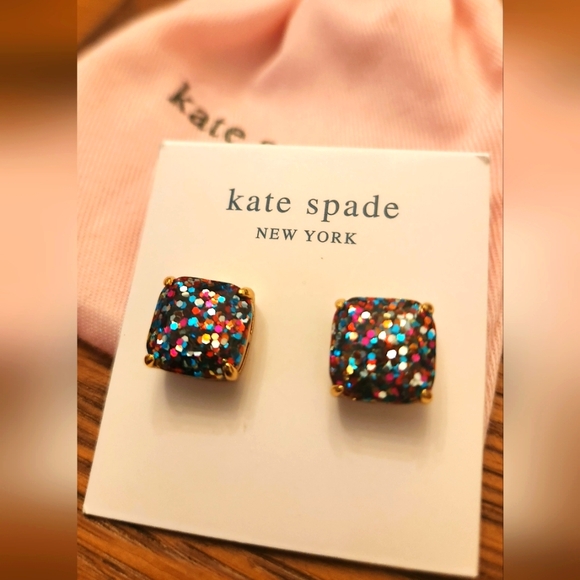 kate spade Other - Kate Spade Sparkle Multi Colored Earrings With Dust Bag